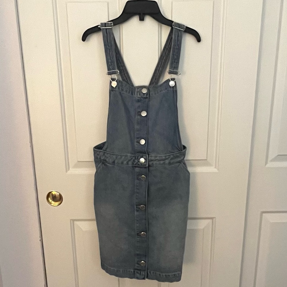 Button Down Overall Skirt